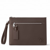 Louis Vuitton Takeoff Pouch in Mocha LV Aerogram Leather M11485 Louis Vuitton Takeoff Pouch in Mocha LV Aerogram Leather M11485