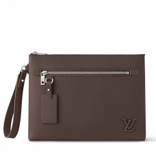 Louis Vuitton Takeoff Pouch in Mocha LV Aerogram Leather M11485 Louis Vuitton Takeoff Pouch in Mocha LV Aerogram Leather M11485
