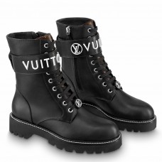 Louis Vuitton Territory Flat Ranger Boots In Black Leather
