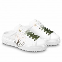 Louis Vuitton Time Out Open Back Sneakers with Green Printed Louis Vuitton Time Out Open Back Sneakers with Green Printed