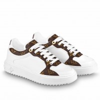 Louis Vuitton Time Out Sneakers In White Leather with Monogram Louis Vuitton Time Out Sneakers In White Leather with Monogram
