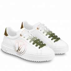Louis Vuitton Time Out Sneakers with Green Printed