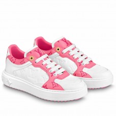 Louis Vuitton Time Out Sneakers with Pink Monogram Trim