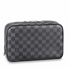 Louis Vuitton Toilet Pouch GM In Damier Graphite Canvas N47521 Louis Vuitton Toilet Pouch GM In Damier Graphite Canvas N47521