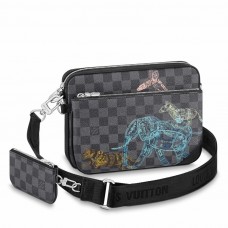 Louis Vuitton Trio Messenger Bag In Damier Graphite Canvas N58040 Louis Vuitton Trio Messenger Bag In Damier Graphite Canvas N58040