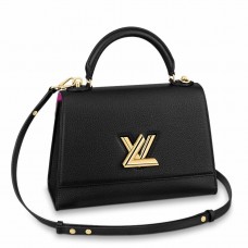 Louis Vuitton Twist One Handle Handbag In Black Leather M57090 Louis Vuitton Twist One Handle Handbag In Black Leather M57090