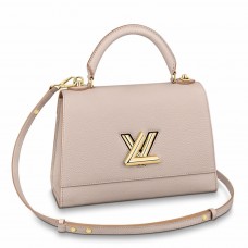 Louis Vuitton Twist One Handle Handbag In Greige Leather M57092 Louis Vuitton Twist One Handle Handbag In Greige Leather M57092