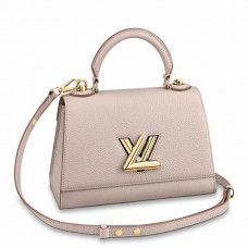 Louis Vuitton Twist One Handle PM Bag In Greige Leather M57214 Louis Vuitton Twist One Handle PM Bag In Greige Leather M57214