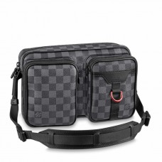 Louis Vuitton Utility Messenger In Damier Graphite Canvas N40280