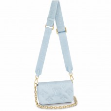 Louis Vuitton Wallet On Strap In Bubblegram Leather M81399