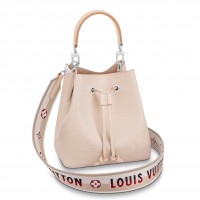 Louis Vuitton White Epi Neonoe BB Bag With Jacquard Strap M57693