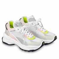 Louis Vuitton Women's Run 55 Sneakers In White Materials Louis Vuitton Women's Run 55 Sneakers In White Materials