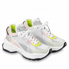 Louis Vuitton Women's Run 55 Sneakers In White Materials