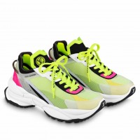 Louis Vuitton Women's Run 55 Sneakers In Yellow Materials Louis Vuitton Women's Run 55 Sneakers In Yellow Materials