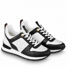 Louis Vuitton Women's Run Away Sneakers In Black/White Leather