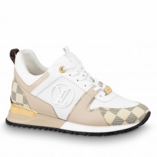 Louis Vuitton Women's Run Away Sneakers In Damier Azur Canvas