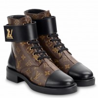 Louis Vuitton Wonderland Flat Ranger Boots In Monogram Canvas Louis Vuitton Wonderland Flat Ranger Boots In Monogram Canvas