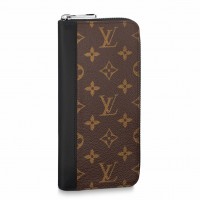 Louis Vuitton Zippy Vertical Wallet In Monogram Macassar Canvas M60109 Louis Vuitton Zippy Vertical Wallet In Monogram Macassar Canvas M60109