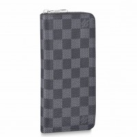 Louis Vuitton Zippy Wallet Vertical In Damier Graphite Canvas N63095